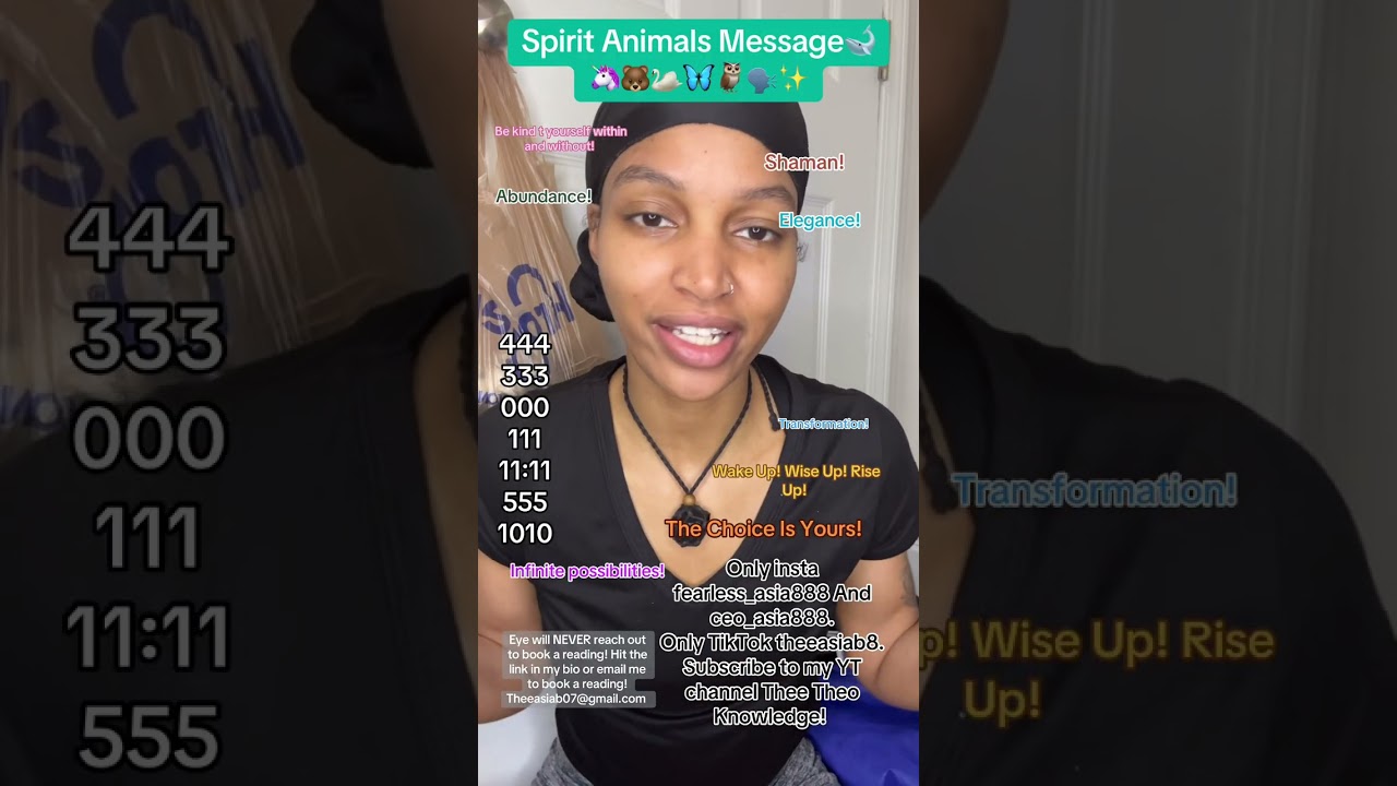 The Spirit Animals Have A Message For You🐋🦄🐻🦢🦋🦉🗣️✨