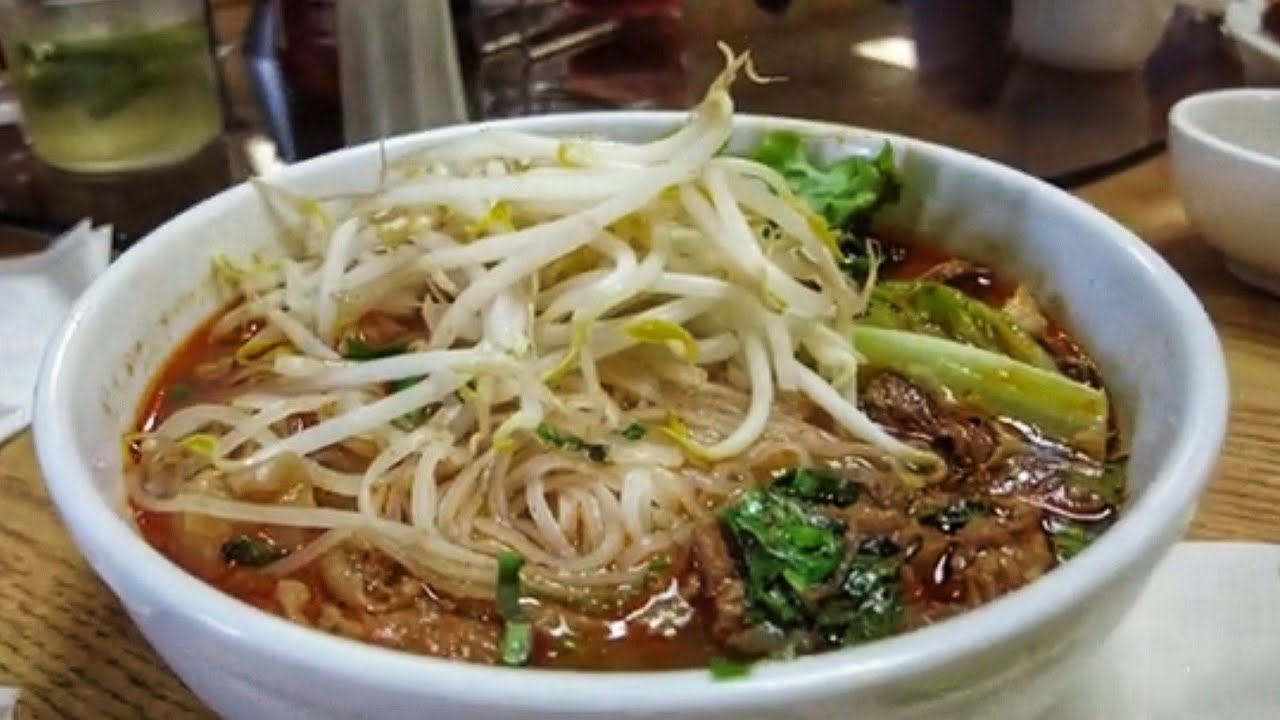Delicious Khmer Food At Phnom Penh Restaurant In Lowell, Massachusetts Cambodian Kor Ko Noodles Soup