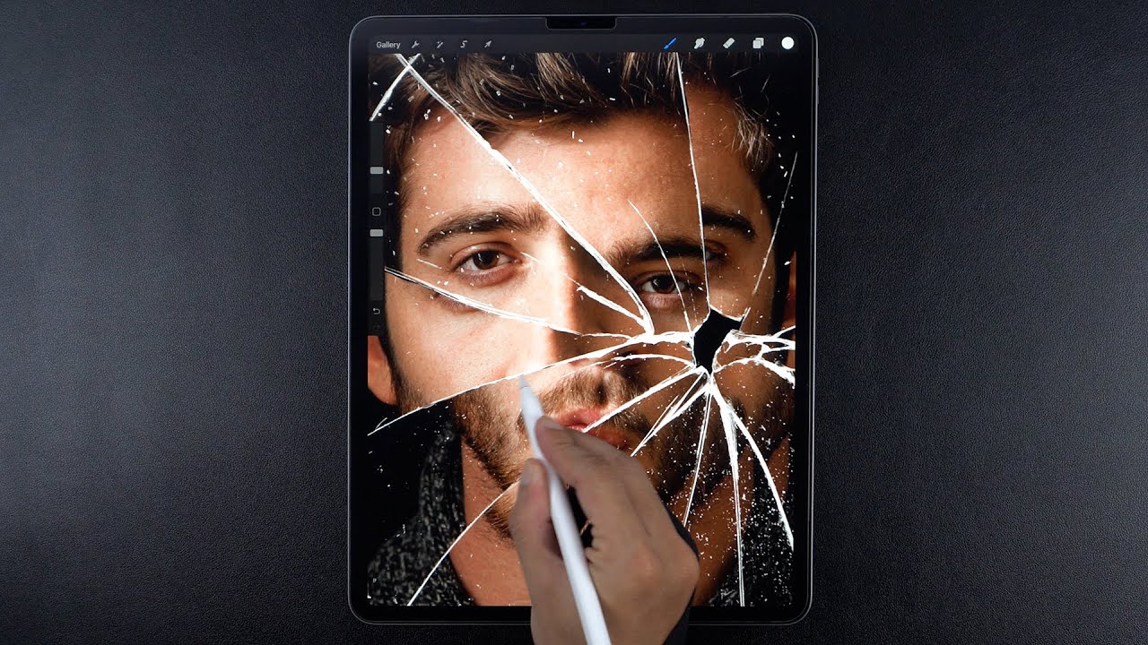 Procreate: Create The Broken Mirror Effect