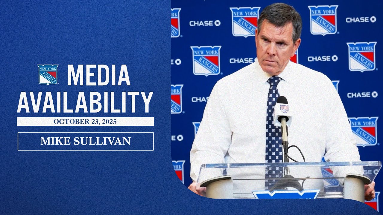 NYR vs SJS: Mike Sullivan Postgame Media Availability | Oct. 23, 2025