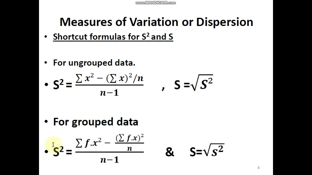 Statistics - Measures of Variation or Dispersion (Part 1)