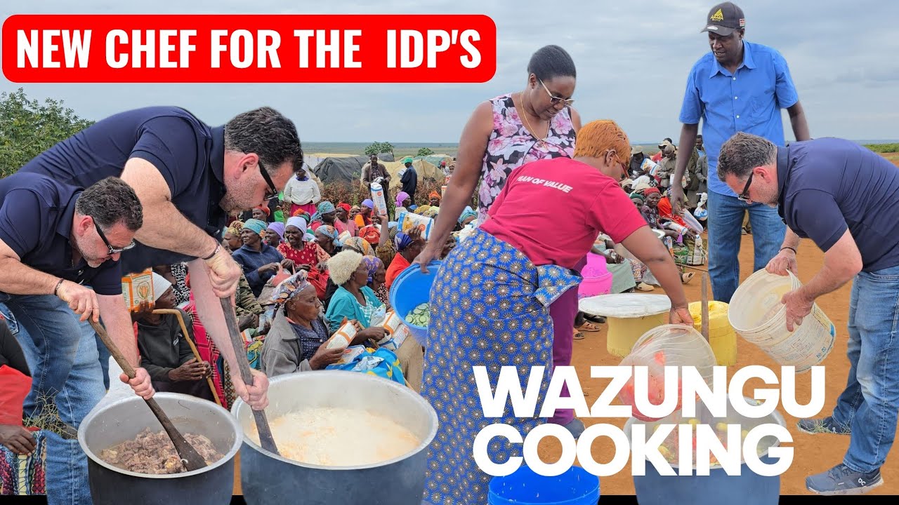WAZUNGU COOKING FOR THE IDP'S.IT WAS SO HUMBLING TO SEE THEM WITH BIG SUFURIAS TODAY