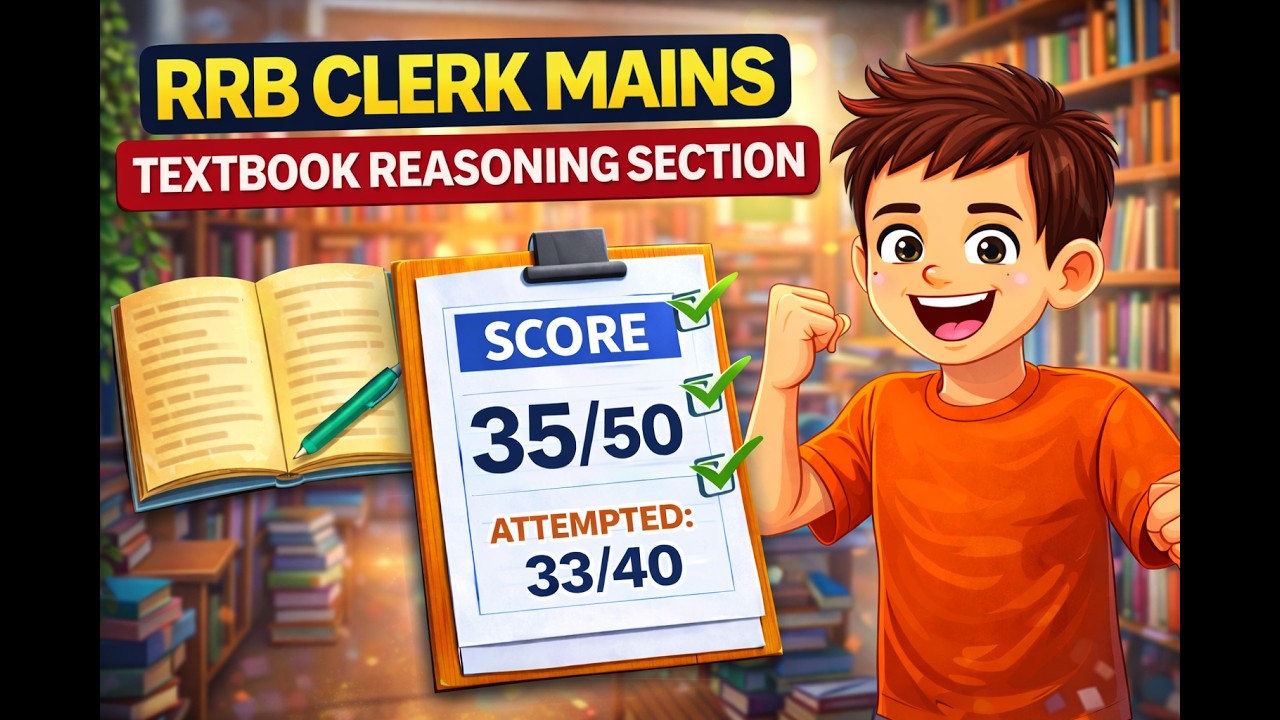 RRB CLERK MAINS LIVE MOCK TEXTBOOK REASONING SECTION