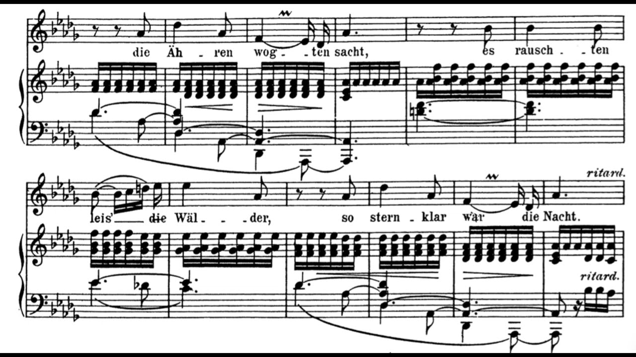 Mondnacht (R. Schumann) Score Animation