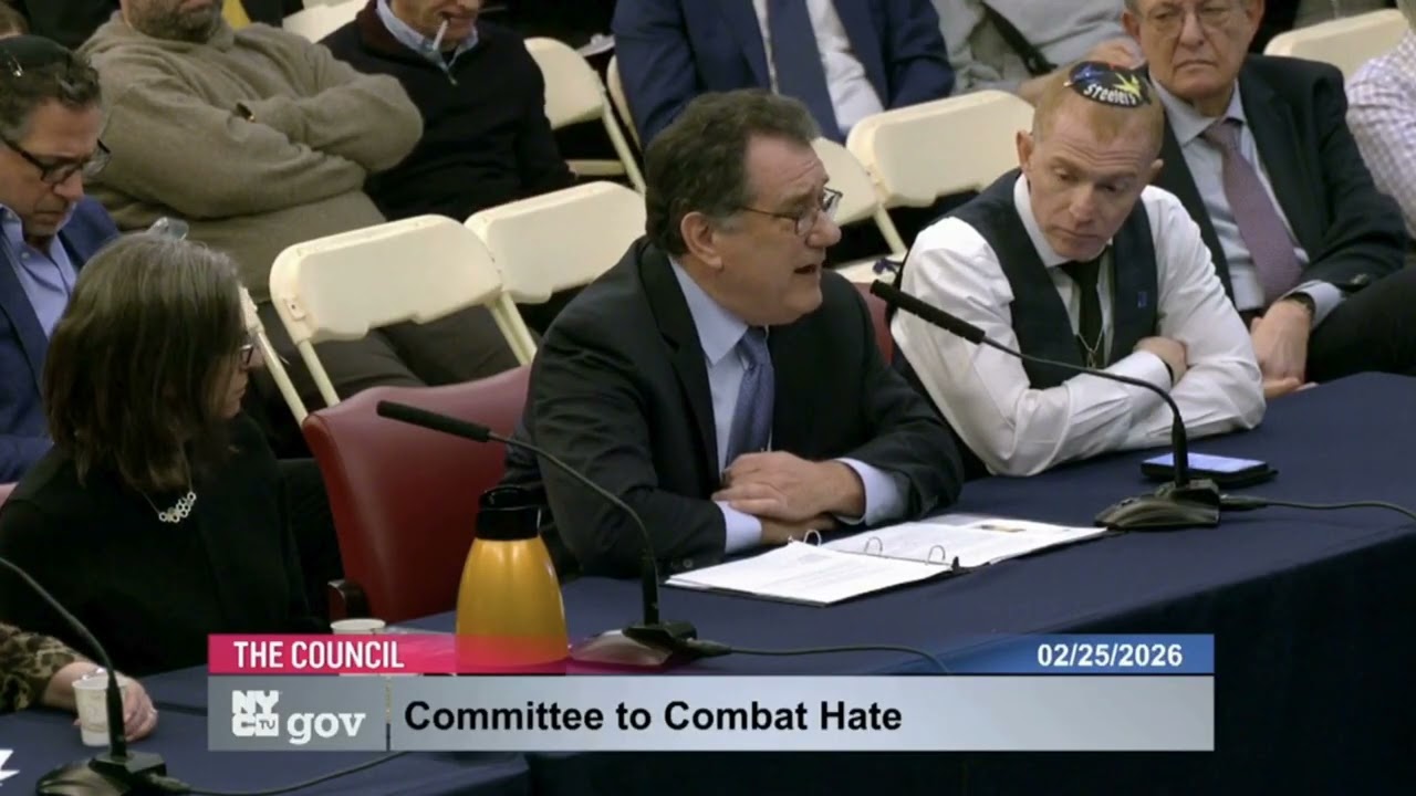David Dince Testifies at New York City Council Committee to Combat Hate | February 25, 2026