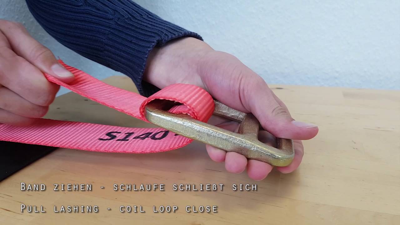 Lashband Doppelstegverschluss - Anleitung zur Ladungssicherung