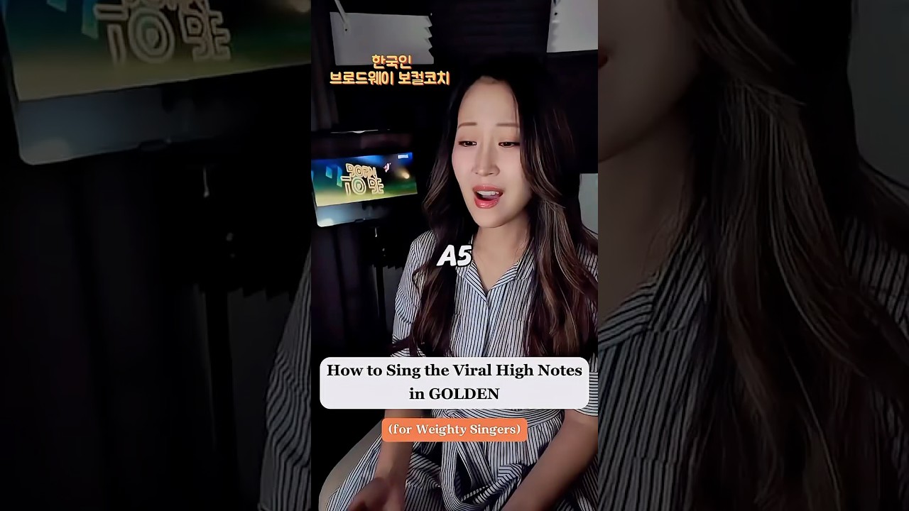 How to Hit the High Notes in &ldquo;Golden&rdquo; | Demon Hunters Vocal Tip 🎤🔥 #golden #kpopdemonhunters