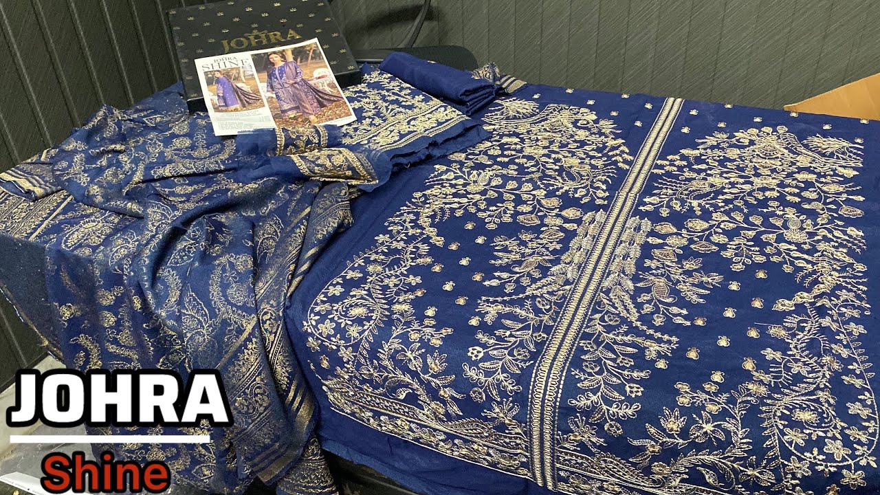 Johra New Volume Shine | Lexury Peach Shamray Embroidered with Shamray Jacquard Duppata ￼