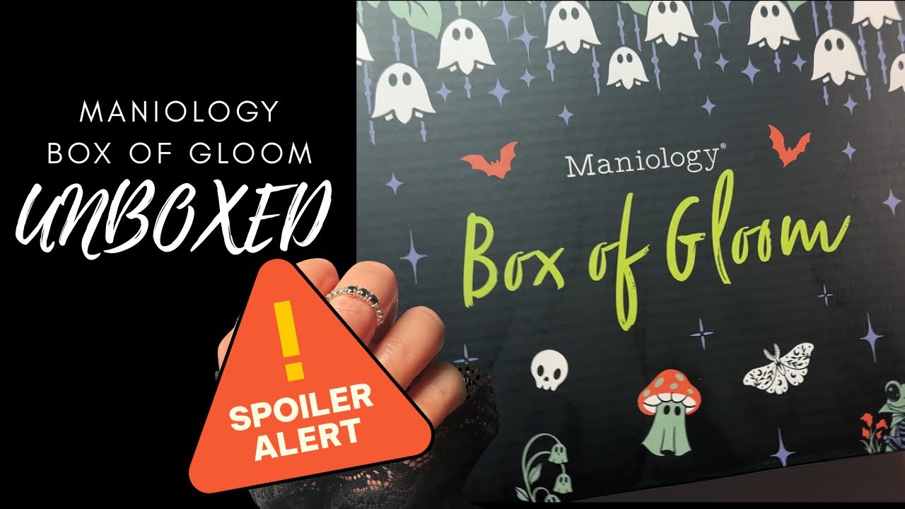 SPOILER ALERT | Maniology Box of Gloom Halloween Countdown Calendar Unboxing | Easy Reverse Stamping
