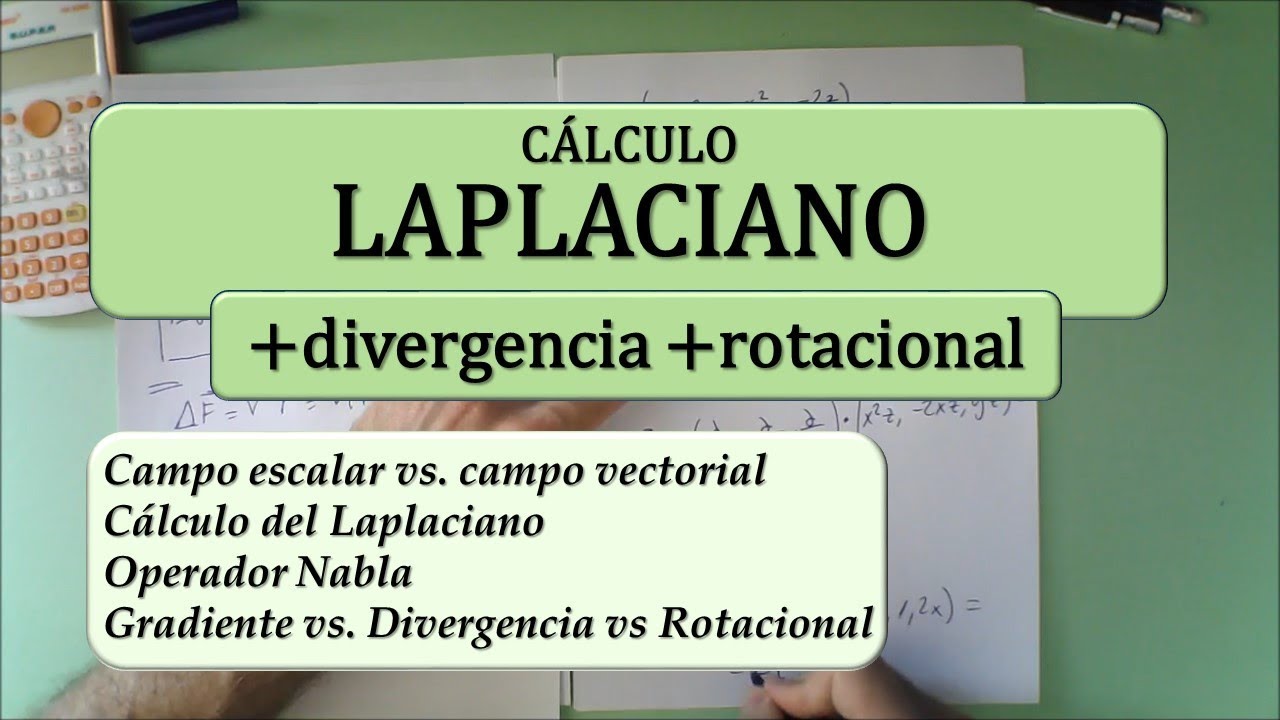 Laplaciano, divergencia y rotacional: campo escalar vs campo vectorial
