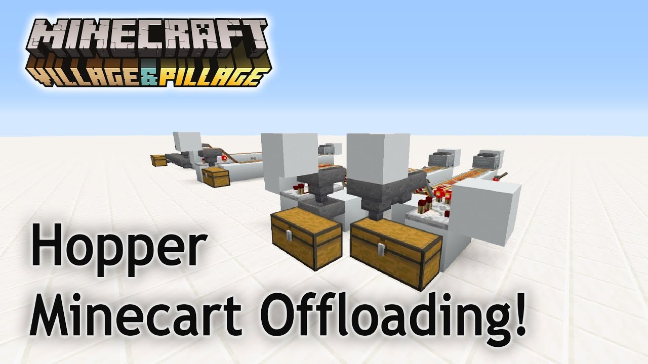 How to Properly Unload your Minecarts in Minecraft! (1.14 Tutorial)