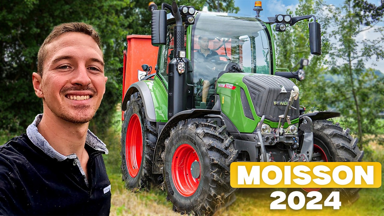 MOISSON AVEC UN FENDT A LA FERME !