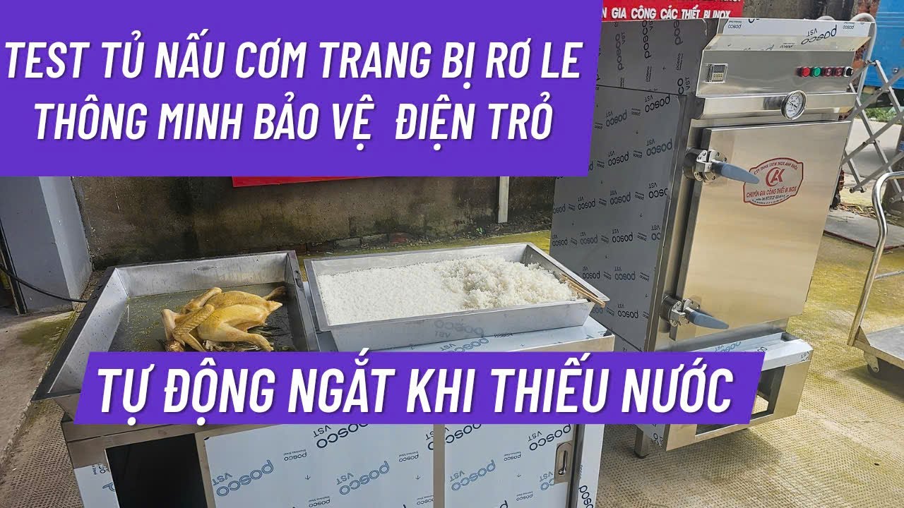 Hướng dẫn sử dụng tủ nấu cơm công nghiệp -