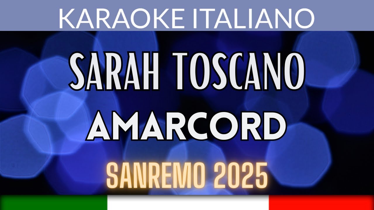 Sarah Toscano - Amarcord - Karaoke Strumentale Sanremo 2025 🎤