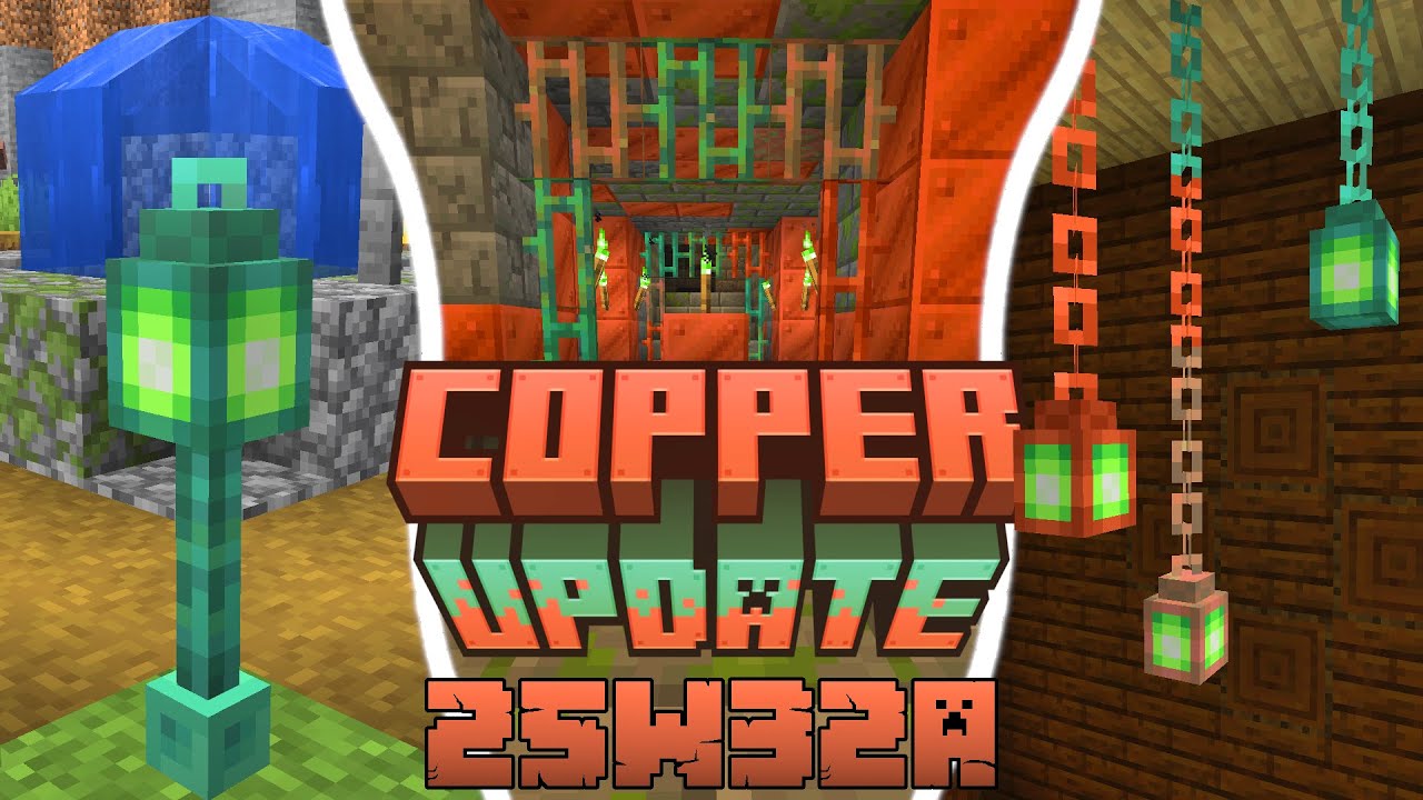 Minecraft: Co Nowego? [Snapshot 25w32a] NOWE LATARNIE! ZIELONE POCHODNIE! MIEDZIANE ŁAŃCUCHY i KRATY