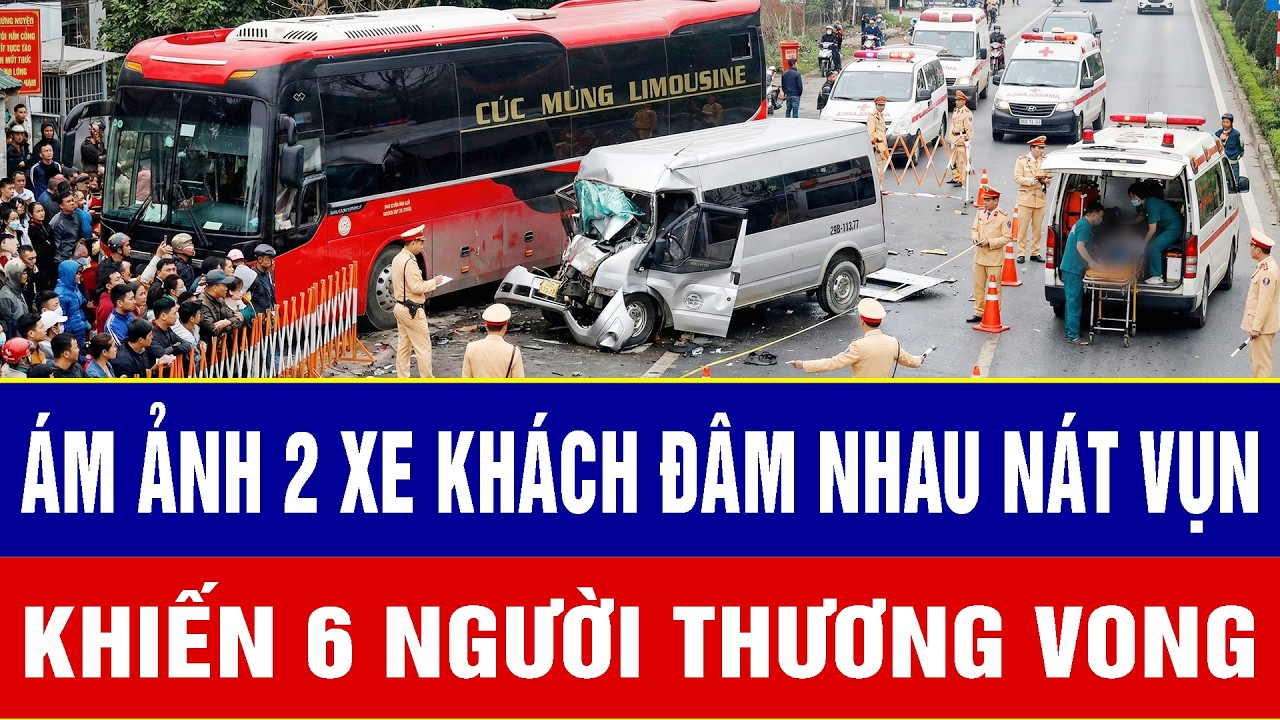 Điểm nóng 27/2: 2 xe khách đâm nhau nát vụn khiến 6 người thương vong, ám ảnh hiện trường