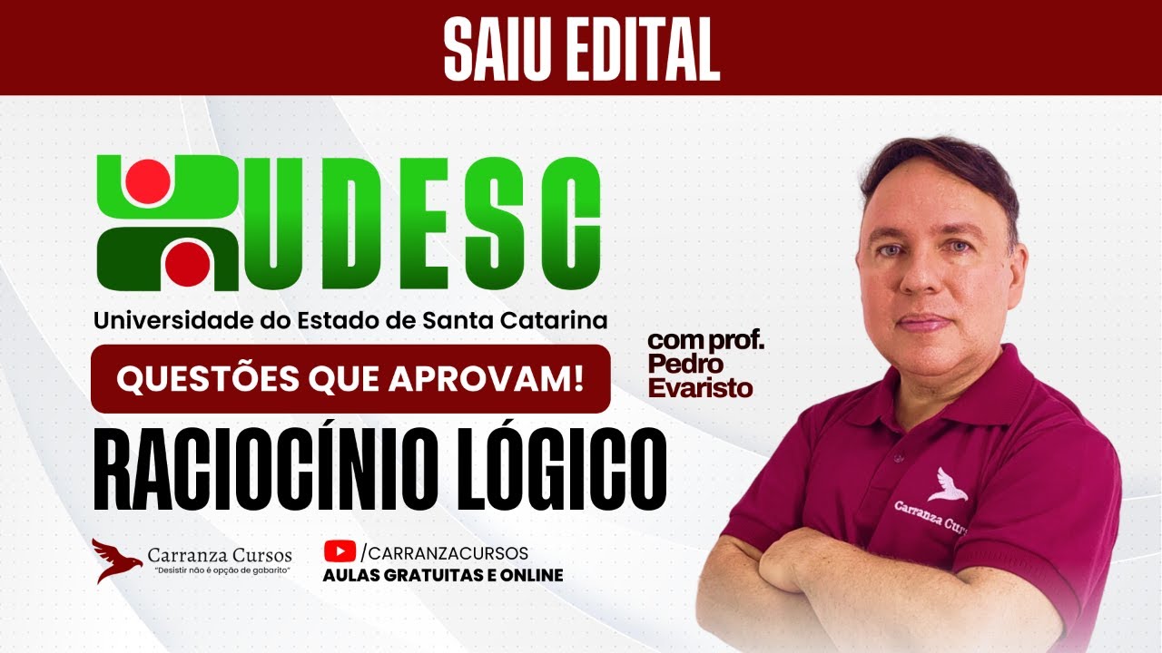 Concurso UDESC: Racioc&iacute;nio L&oacute;gico para Prova de Administra&ccedil;&atilde;o