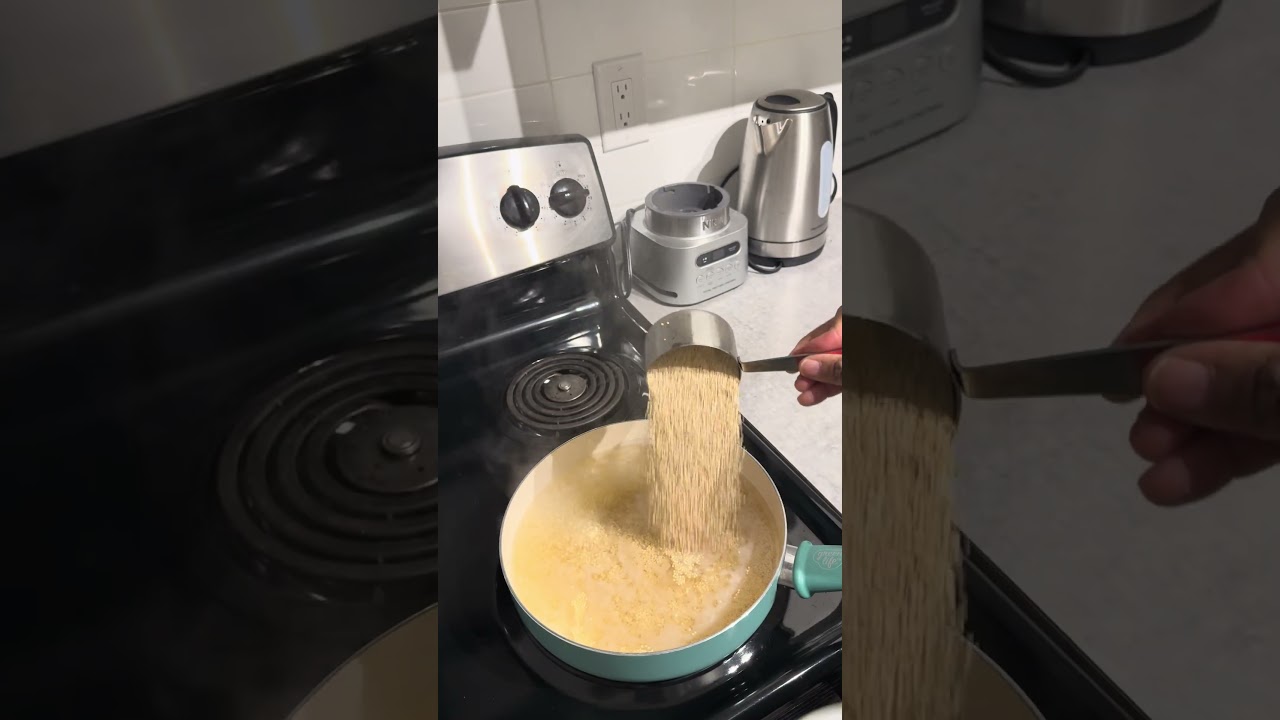 Quinoa and Millet Breakfast Cereal- just add more milk when you want to eat it. 