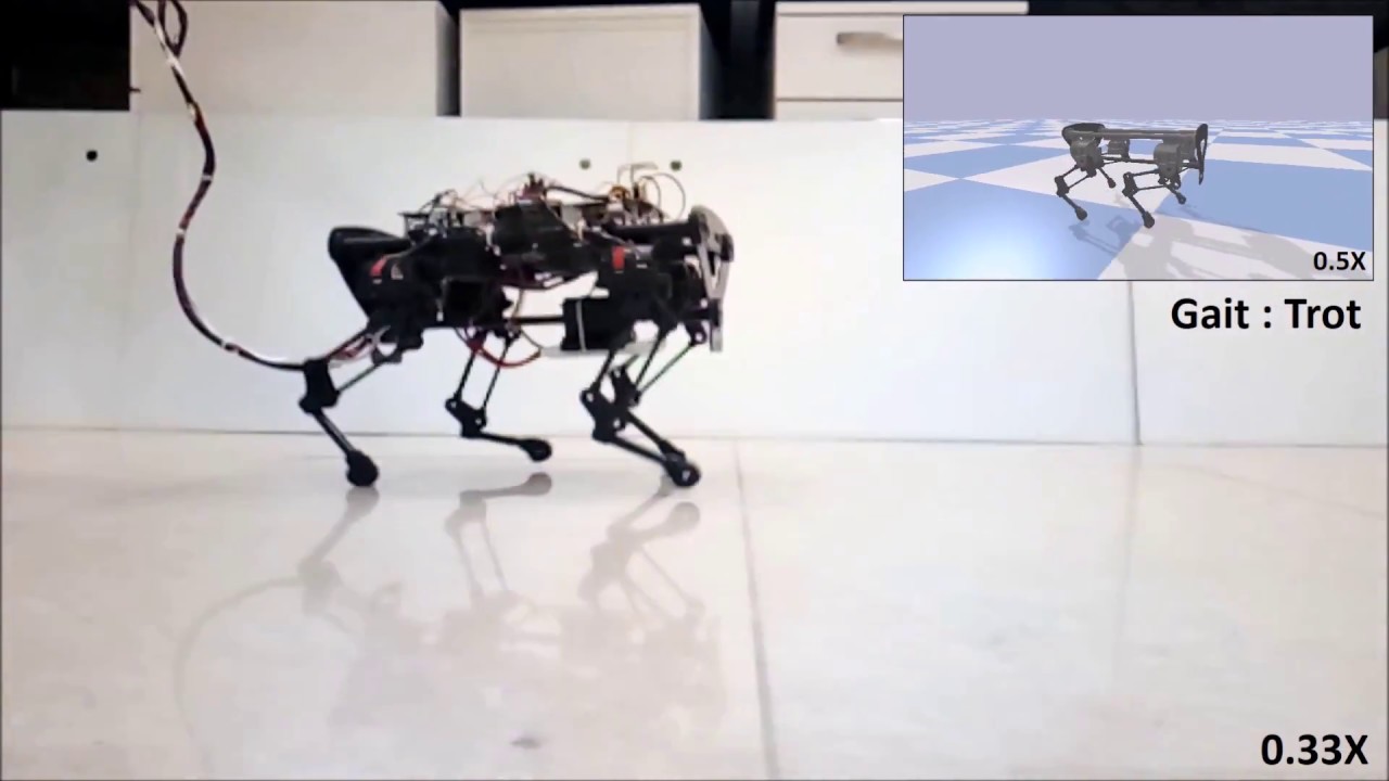 Realizing Learned Quadruped Locomotion Behaviors through Kinematic Motion Primitives