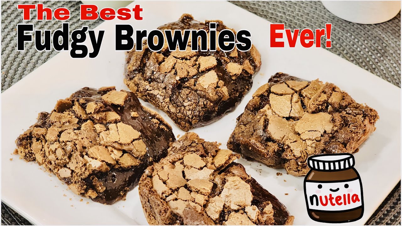Incredible 3-Ingredient Nutella fudgy Brownies Recipe | Deryksblocks |