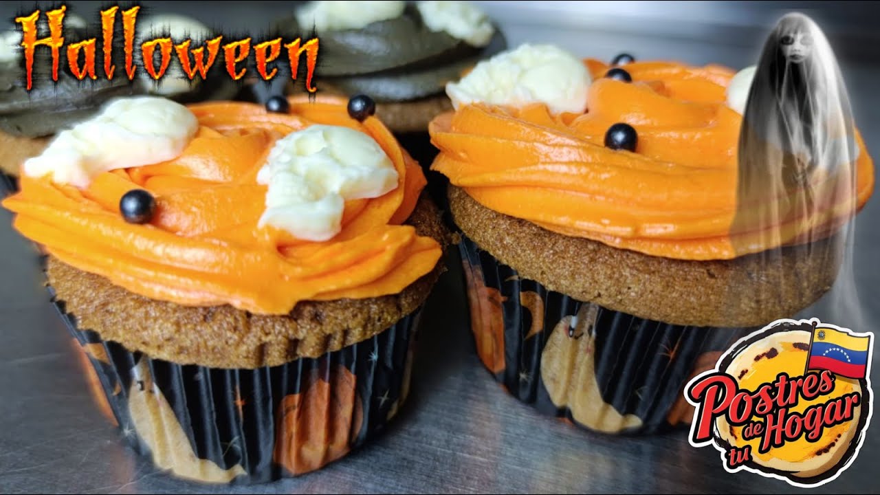 🧁 Cupcakes de Chocolate para Halloween 🎃 Rápidos y Fáciles (Receta)