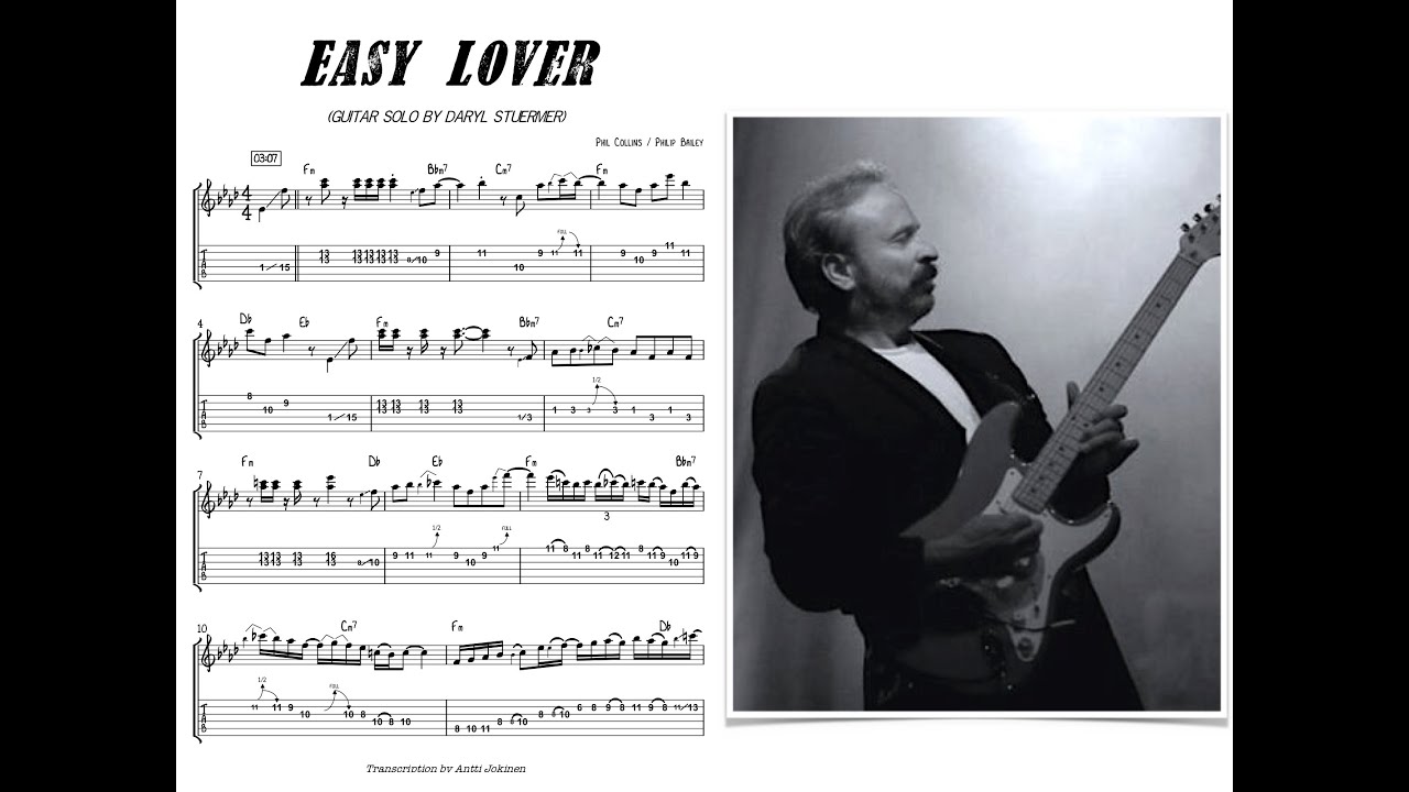 Easy Lover guitar solo by Daryl Stuermer #guitarsolo #guitartabs #philcollins