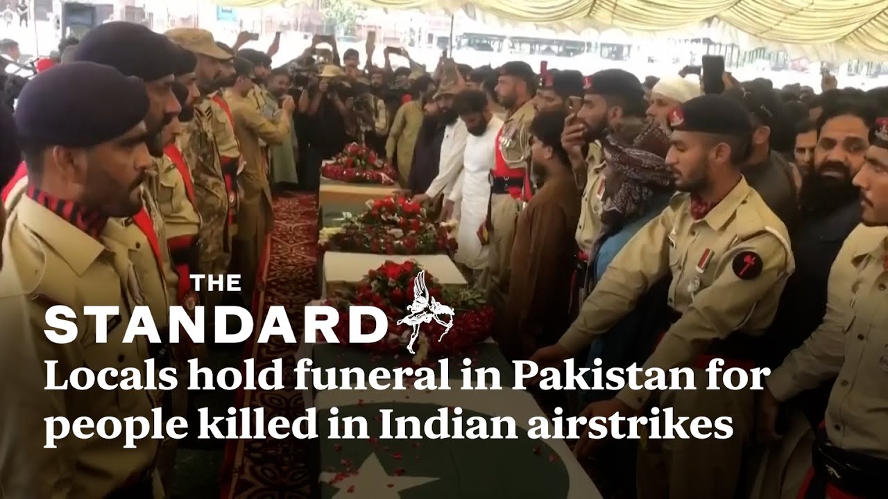 Locals hold funeral in Pakistan's Punjab region for people killed in Indian airstrikes
