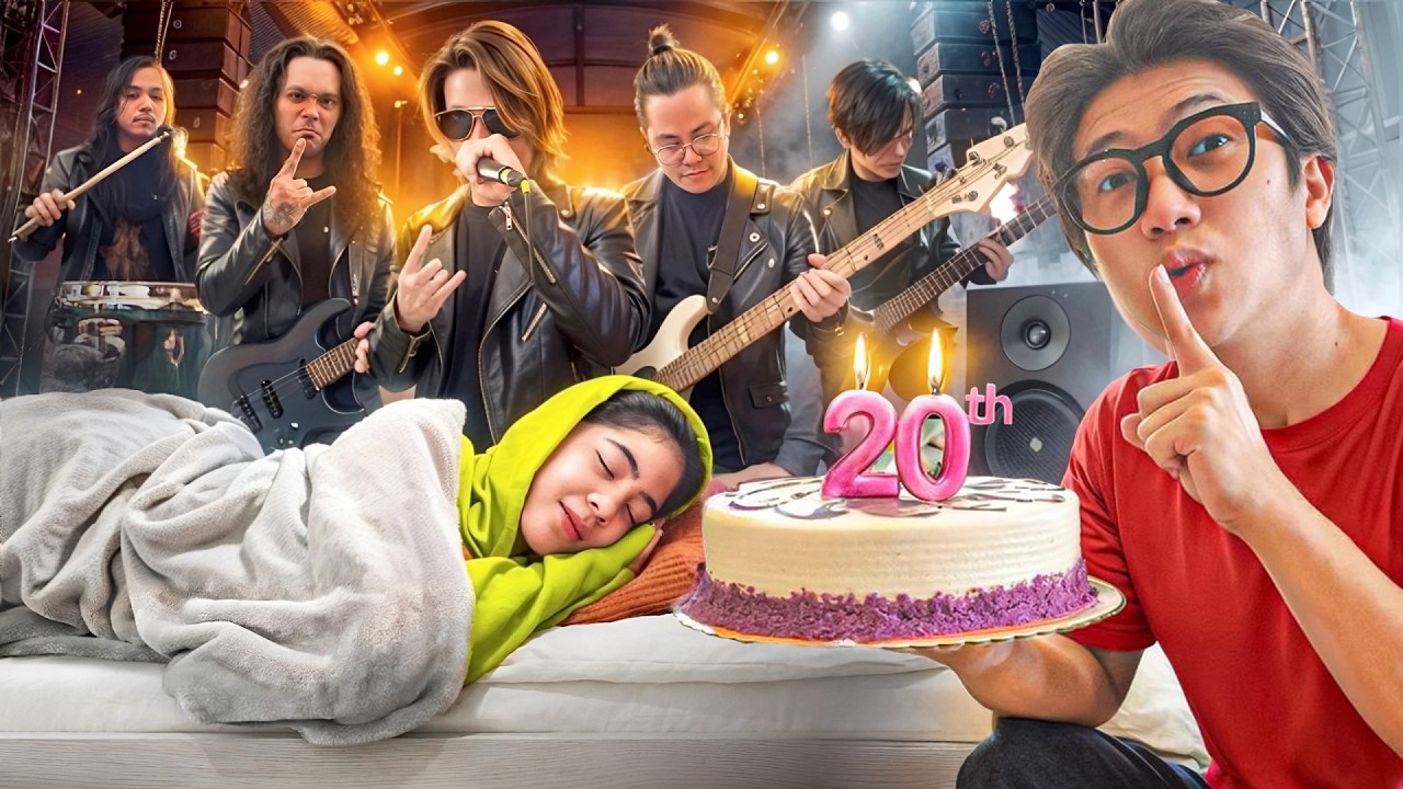 BIRTHDAY Wake Up Prank On NIANA! (Metal Rock BAND!)