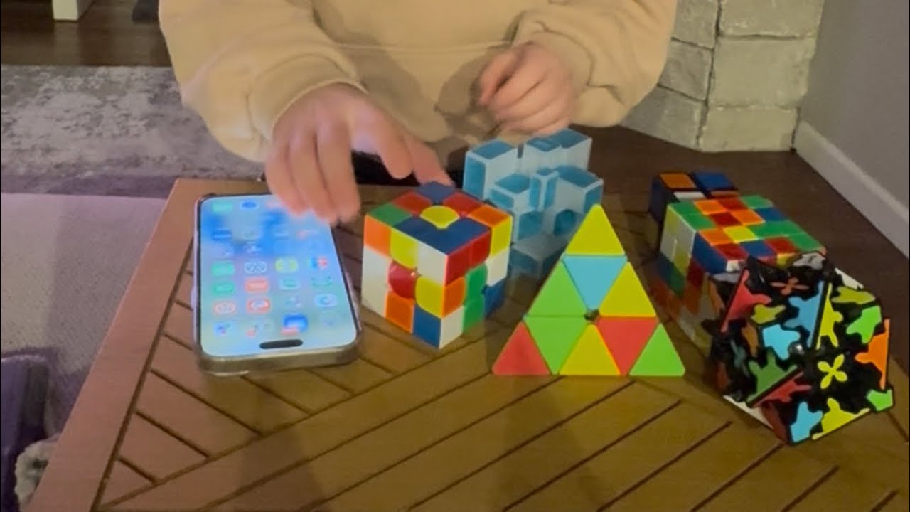 Speed cuber in training! 