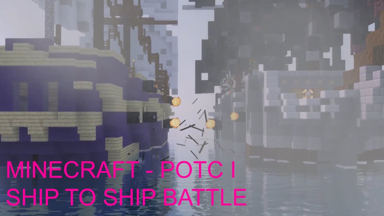 Minecraft Pirates of Caribbean I - SHIP TO SHIP BATTLE - BLACK PEARL VS INTERCEPTOR | Recreation