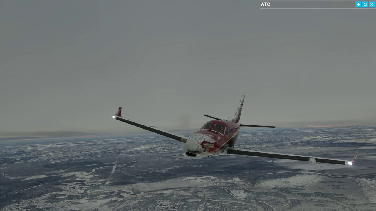 MSFS 2020-TBM 930,Iced up from TOD, setting up ILS on approach at UNNT in Russia
