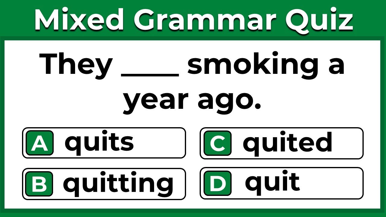 Mixed English Grammar Quiz: CAN YOU PASS THIS TEST?  #challenge 4