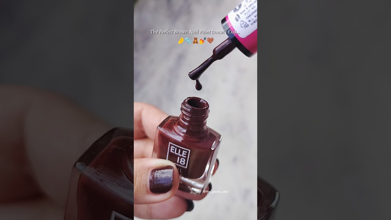 Perfect Brown Nail Paint for All Indian Skintones 🤎 | Elle 18 Nail Pops 💅| #shorts