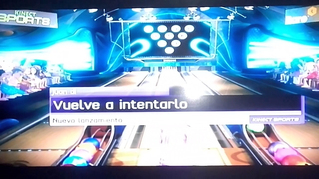 Jugando bolos en kinect sports🎳