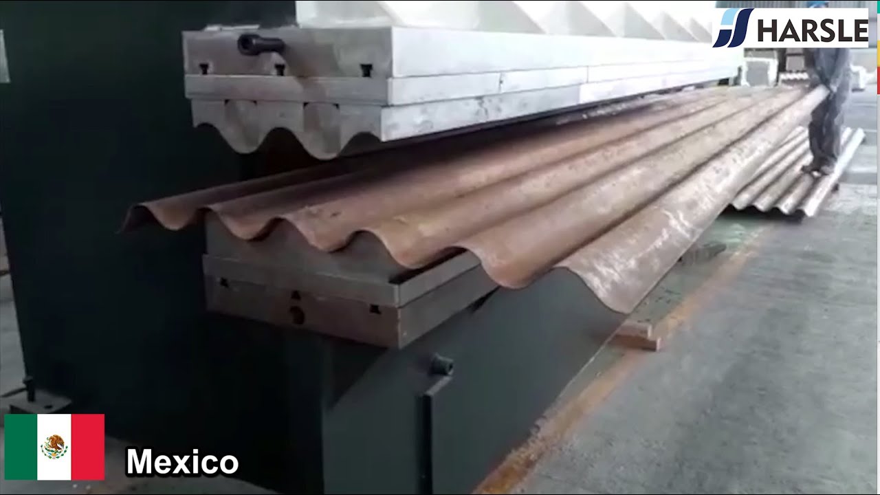 HARSLE metal Corrugated sheet forming machine, corrugating plate bending machine from Mexico