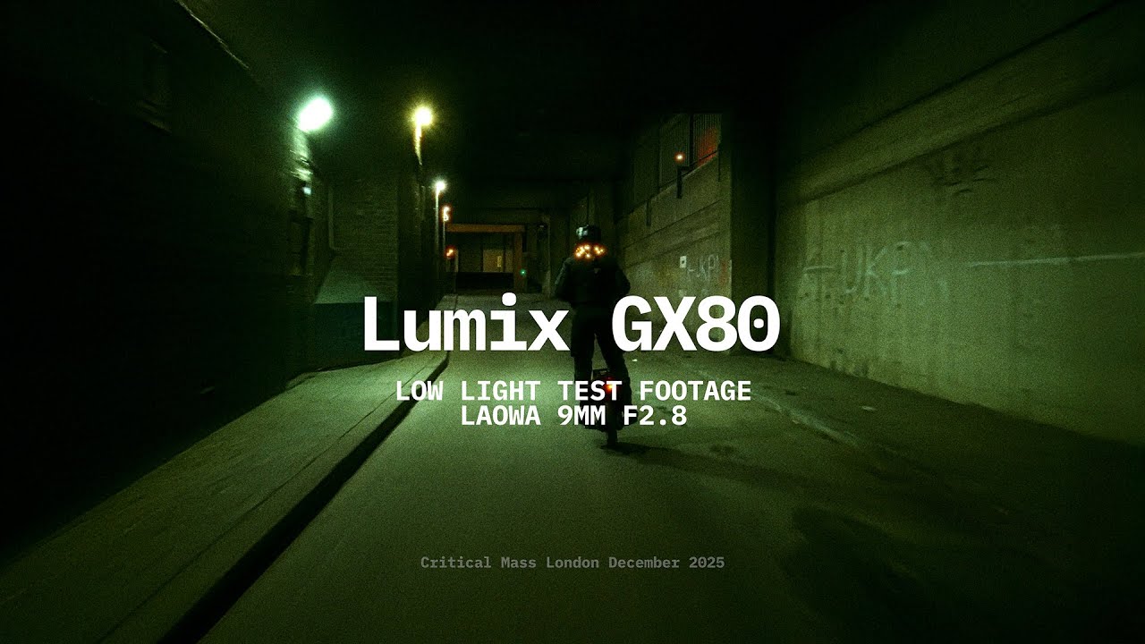Lumix GX80 with Laowa 9mm F2.8 / low light test footage / Critical Mass London December 2025