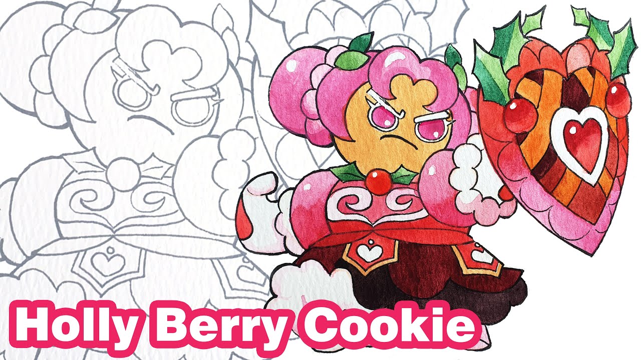 How to draw Holly Berry Cookie | Cookie Run Kingdom | Drawing Tutorial
