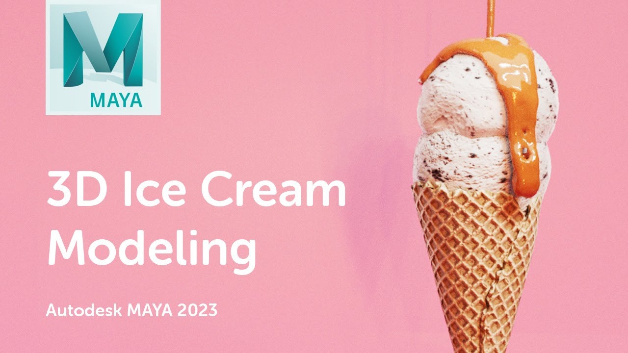 3D Ice Cream I Speed Modeling Autodesk MAYA I Realistic Food 3D modeling