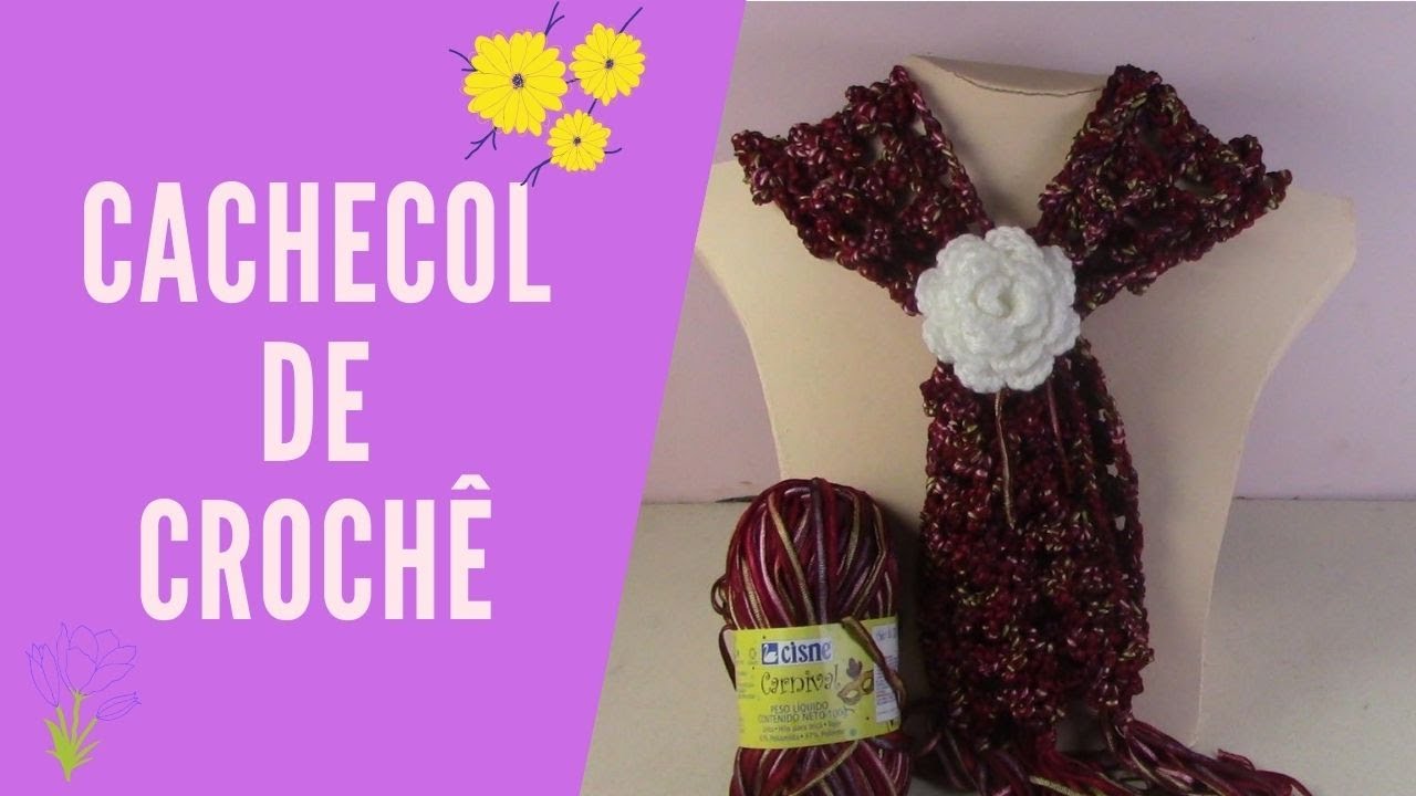 Cachecol de Crochê 2020 / Ponto fácil de fazer / DIY