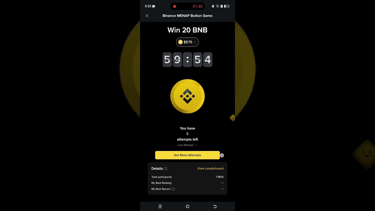 New Bnb game click and win 20 Bnb || binance announcement 