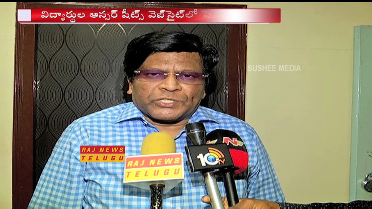 Telangana Intermediate Board Secretary Ashok face to face over Students Answer Sheets