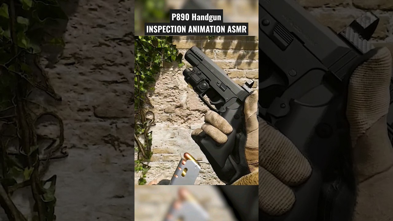 P890 Handgun - INSPECTION ANIMATION - Call of Duty Modern Warfare 2 - 1080p - ASMR