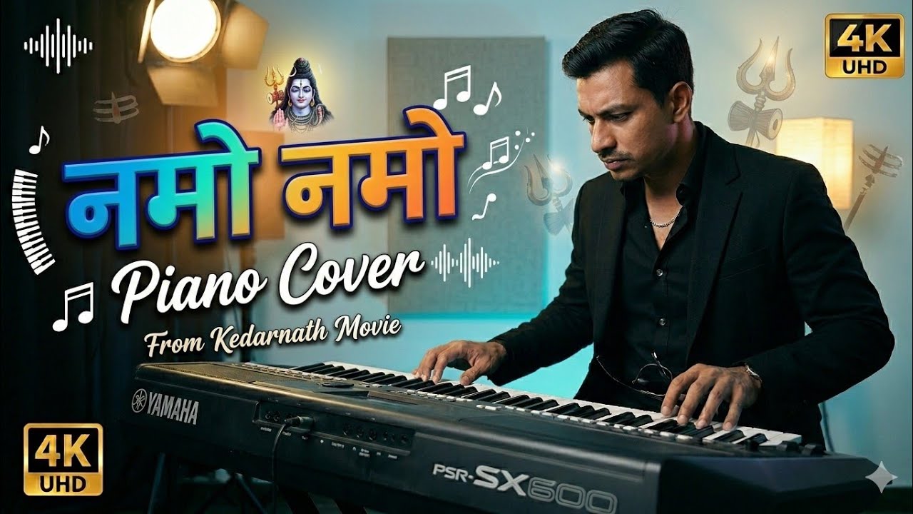 Namo Namo Ji Shankara / Kedarnath / Piano Cover 🎹 #pianocover #keyboard 