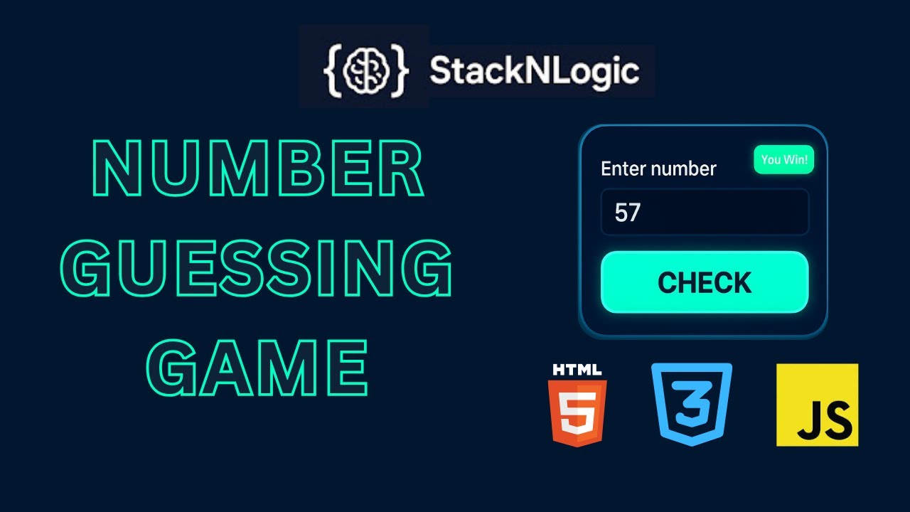 Build a Number Guessing Game in JavaScript | HTML & CSS Beginner Project