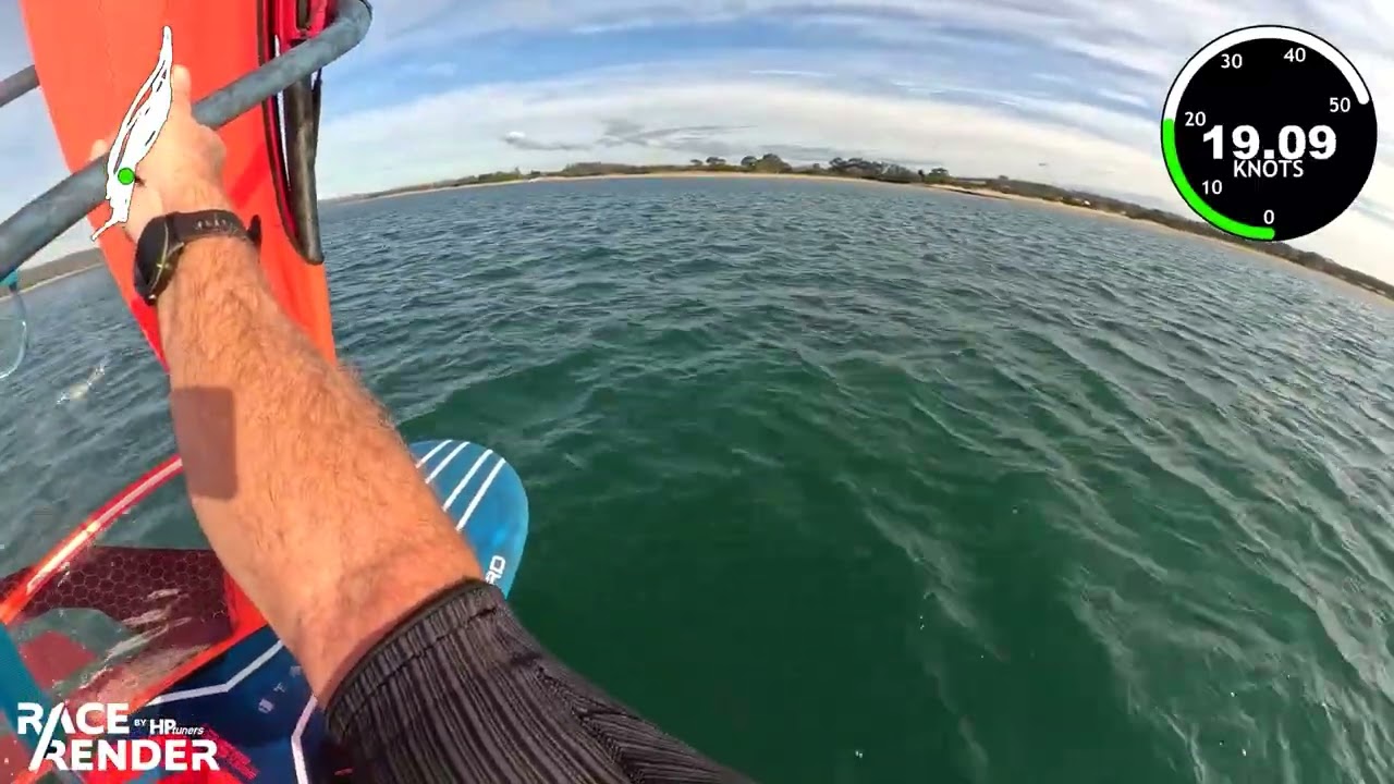 Foiling at Port Sorell - Starboard X-15 Slalom 85