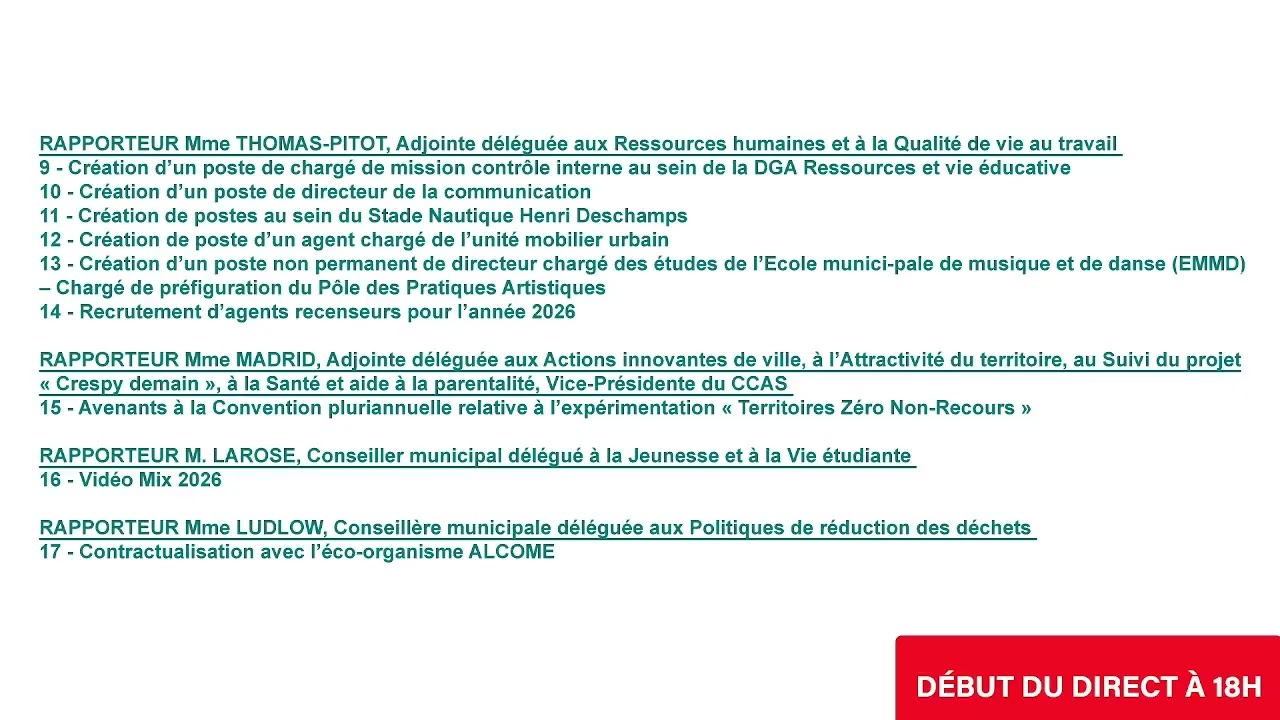 Conseil Municipal du 24 novembre 2025