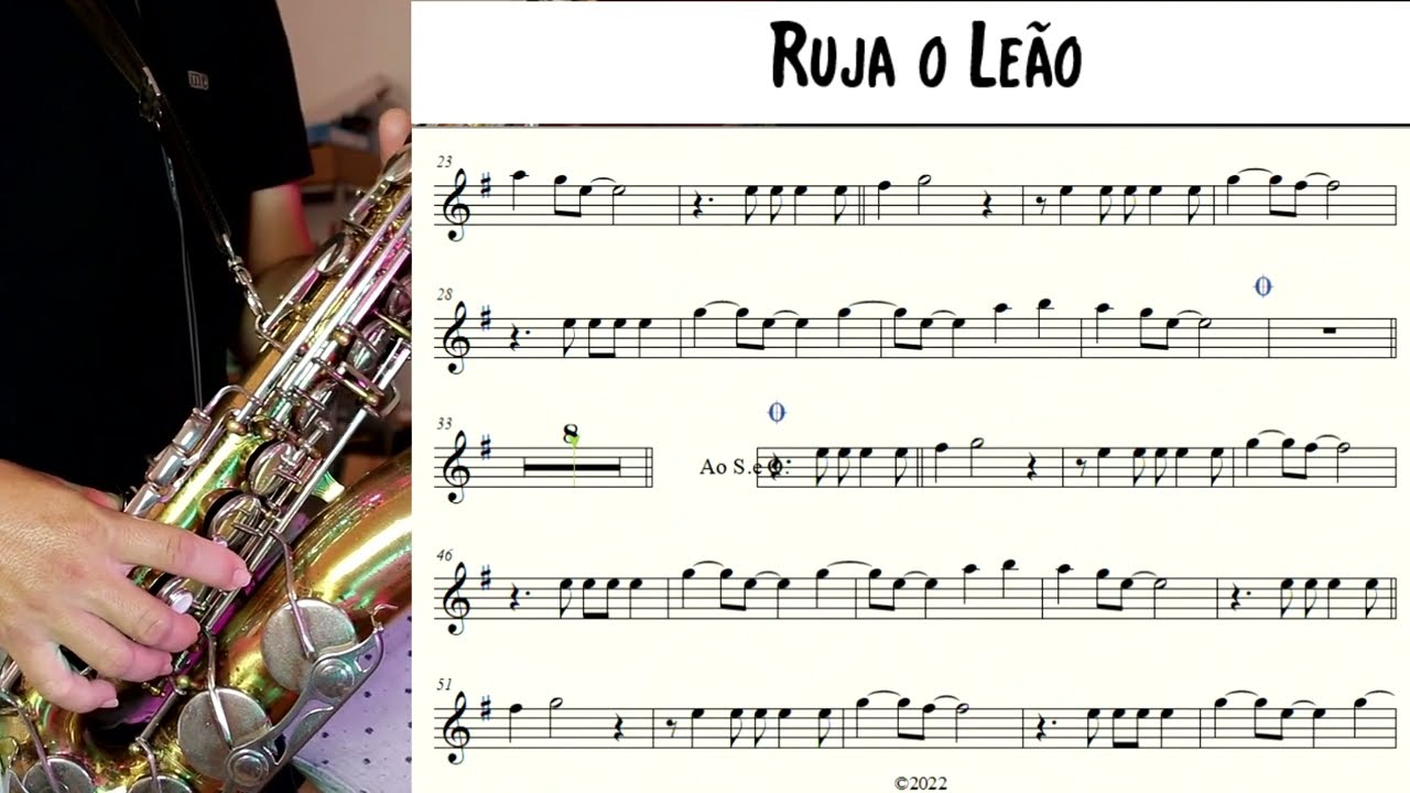 Ruja o Leão - Partitura - Sax Alto