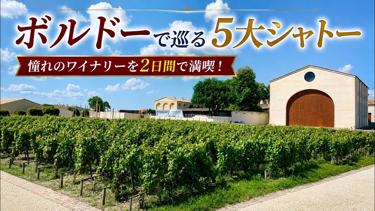 【ボルドー】ワインファン憧れ「5大シャトー巡り」2日間の旅｜マルゴー ｜オー・ブリアン ｜ムートン｜ラフィット｜サンテミリオン