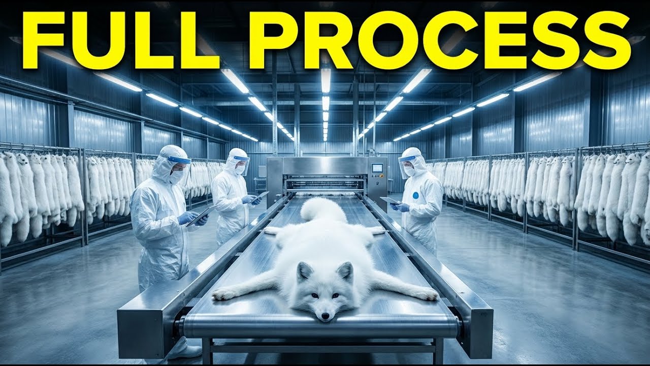 Full Process | Inside an Arctic Fur Factory Documentary, Industrial Processing