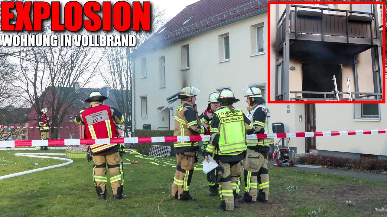 [GROßEINSATZ NACH EXPLOSION!] - Wohnung in Vollbrand - 2 Häuser unbewohnbar - Bewohner festgenommen